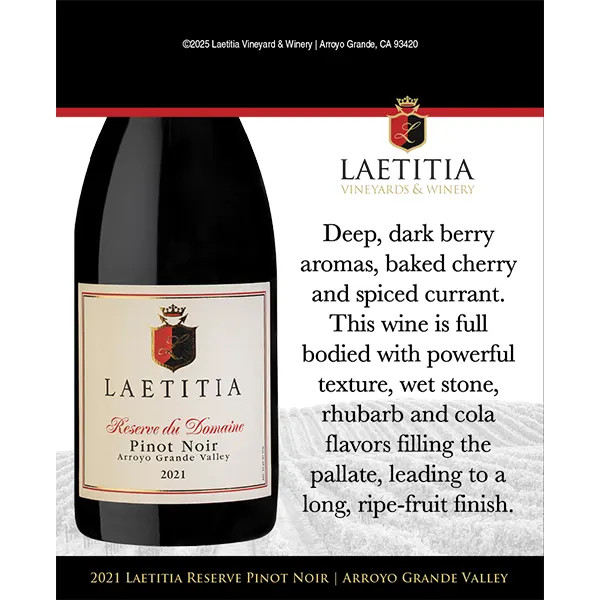 2021 Reserve du Domaine Pinot Noir