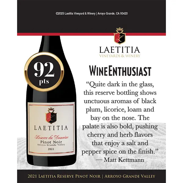 2021 Reserve du Domaine Pinot Noir - Wine Enthusiast