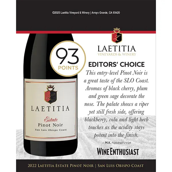 2022 Estate Pinot Noir - Wine Enthusiast